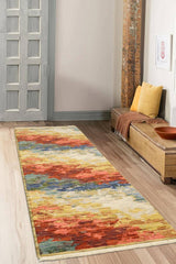 Nomad Abstract Wool Blend Rug Multicolour