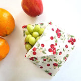 Honey Bee Good Bees & Cherries Beeswax Wraps - Set of 3