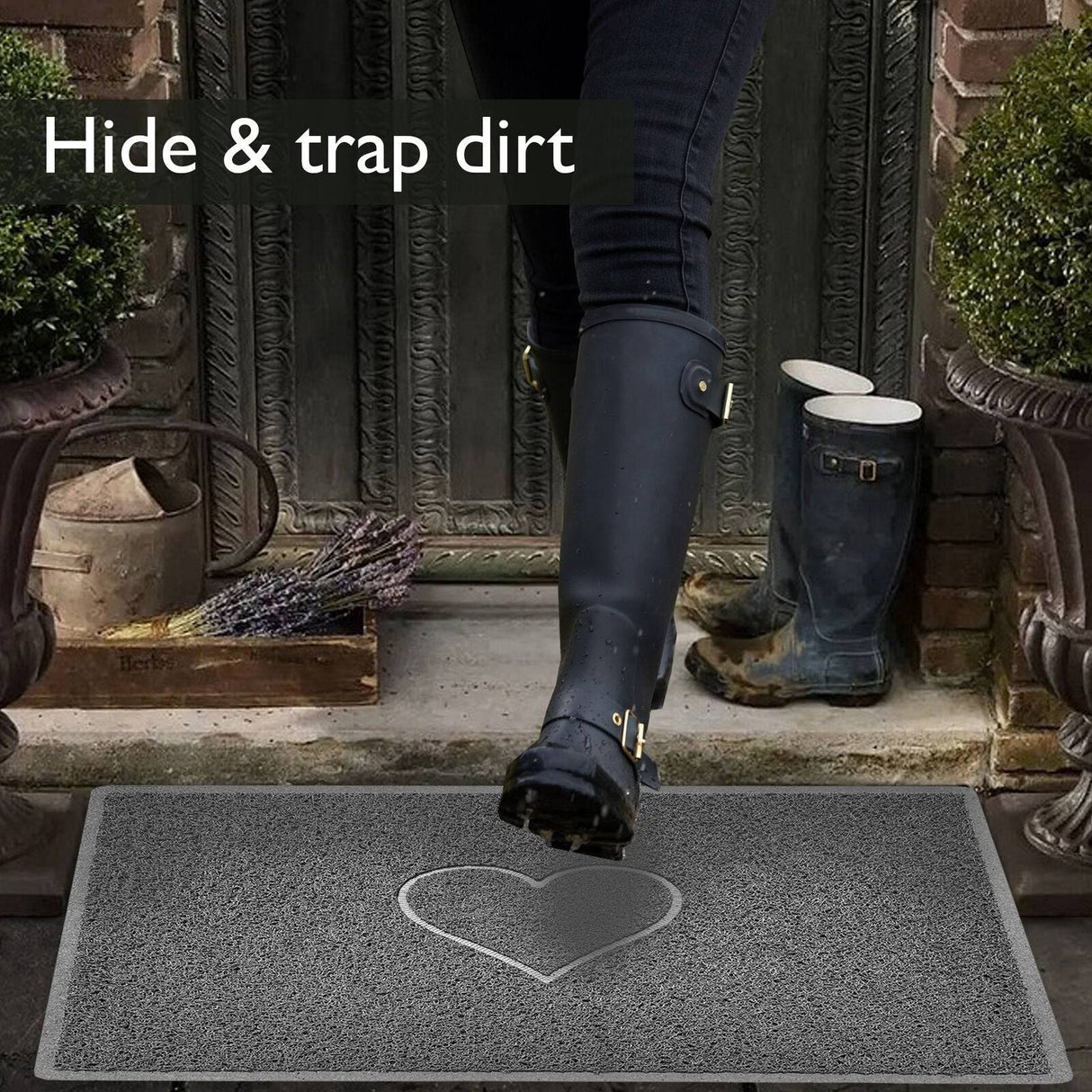 Nicoman "Star" Embossed Loofah Textured Spaghetti Doormat