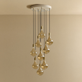 Tala Nine Pendant in Brass + Voronoi II