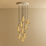 Tala Nine Pendant in Brass + Voronoi II