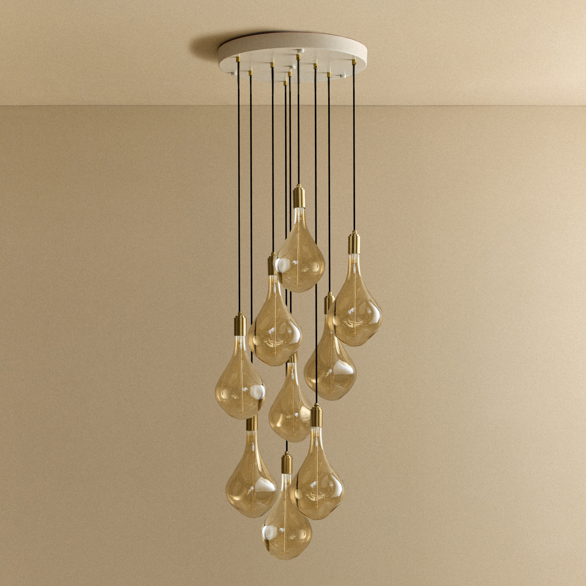 Tala Nine Pendant Brass + Voronoi III