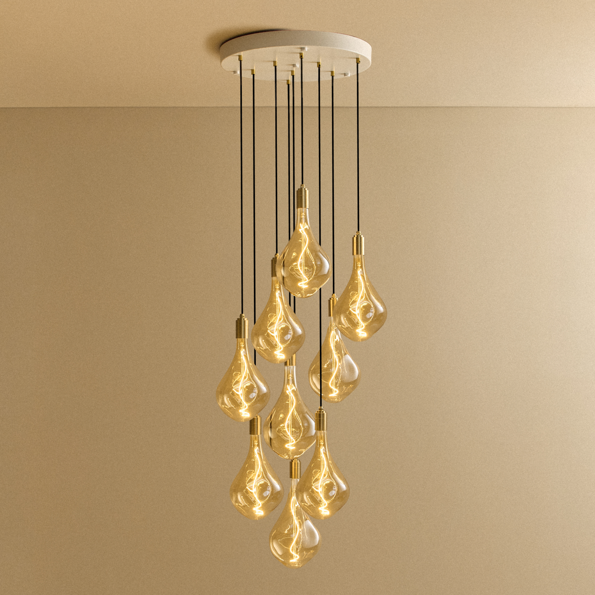 Tala Nine Pendant Brass + Voronoi III