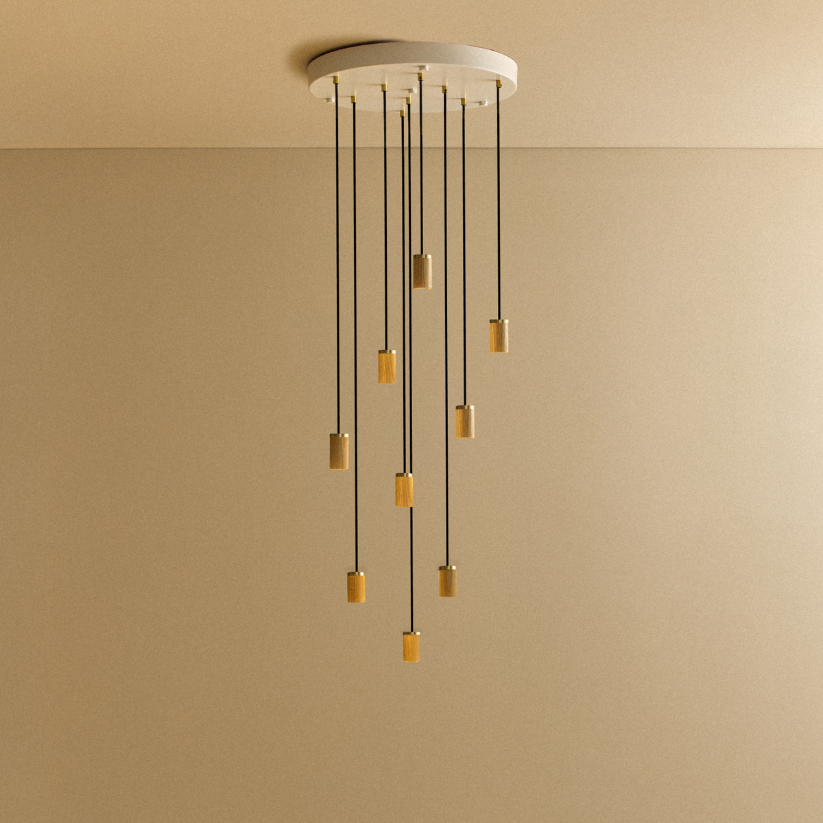 Tala Nine Pendant in Oak