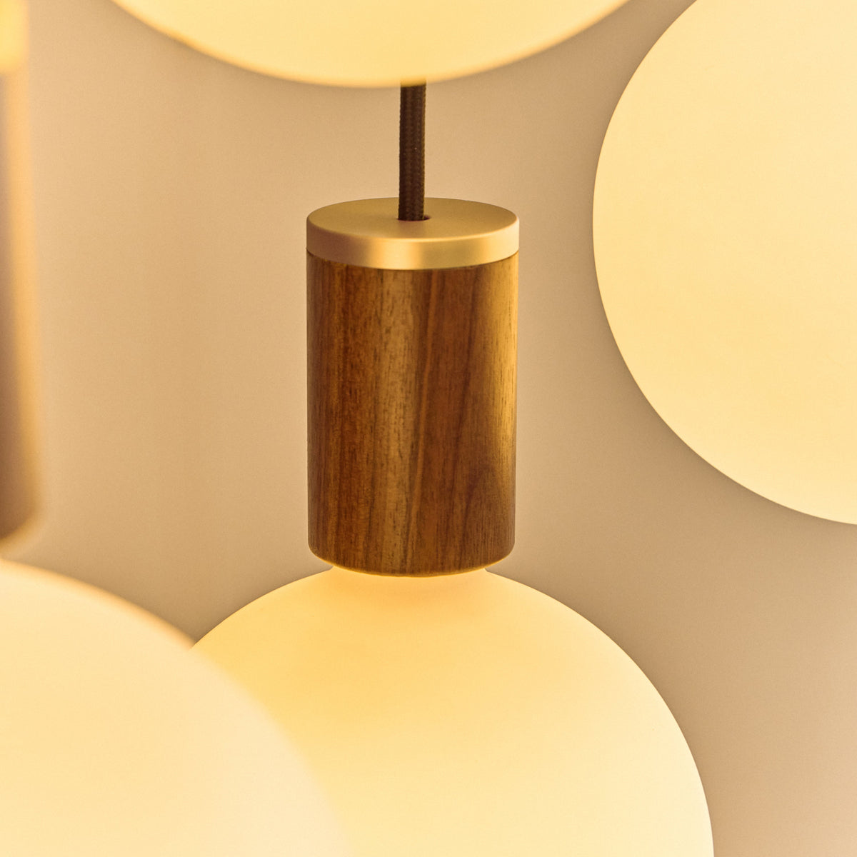 Tala Sphere II Pendant Light in Walnut