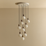 Tala Nine Pendant in Walnut with Sphere IV Bulbs