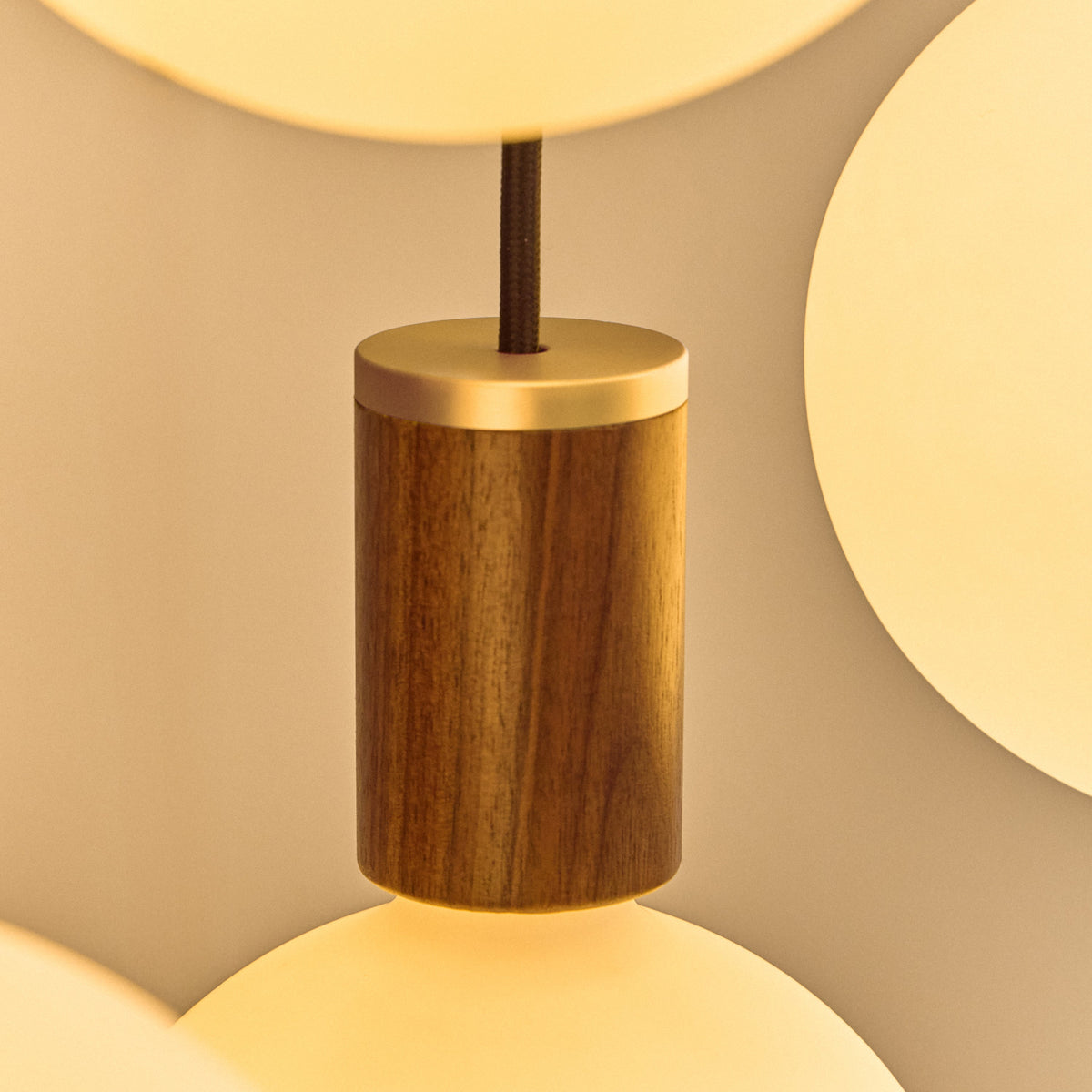Tala Porcelain II Pendant Light in Walnut