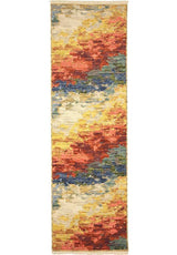 Nomad Abstract Wool Blend Rug Multicolour