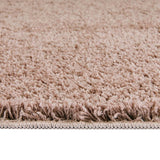 Washable Nude Pink Shaggy Rug - 100% polypropylene