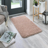Washable Nude Pink Shaggy Rug - 100% polypropylene