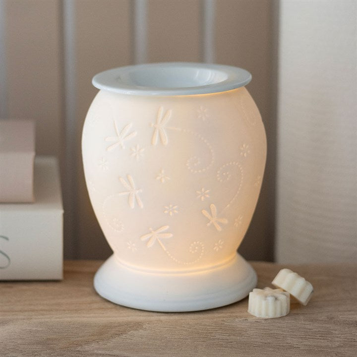 Blush & Bale Dragonfly Electric Oil Burner Lamp - H15cm X W13cm X D13cm