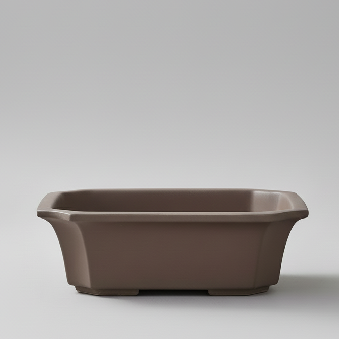Yorkshire Bonsai Premium Brown Unglazed Bonsai Pot - 22cm
