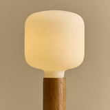 Tala Knuckle Table Lamp in Oak with Oblo Bulb