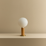 Tala Knuckle Table Lamp in Oak + Sphere IV