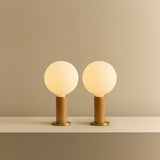 Tala Knuckle Table Lamp in Oak with Sphere IV - Set of 2