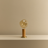 Tala Knuckle Table Lamp in Oak with Voronoi I Bulb