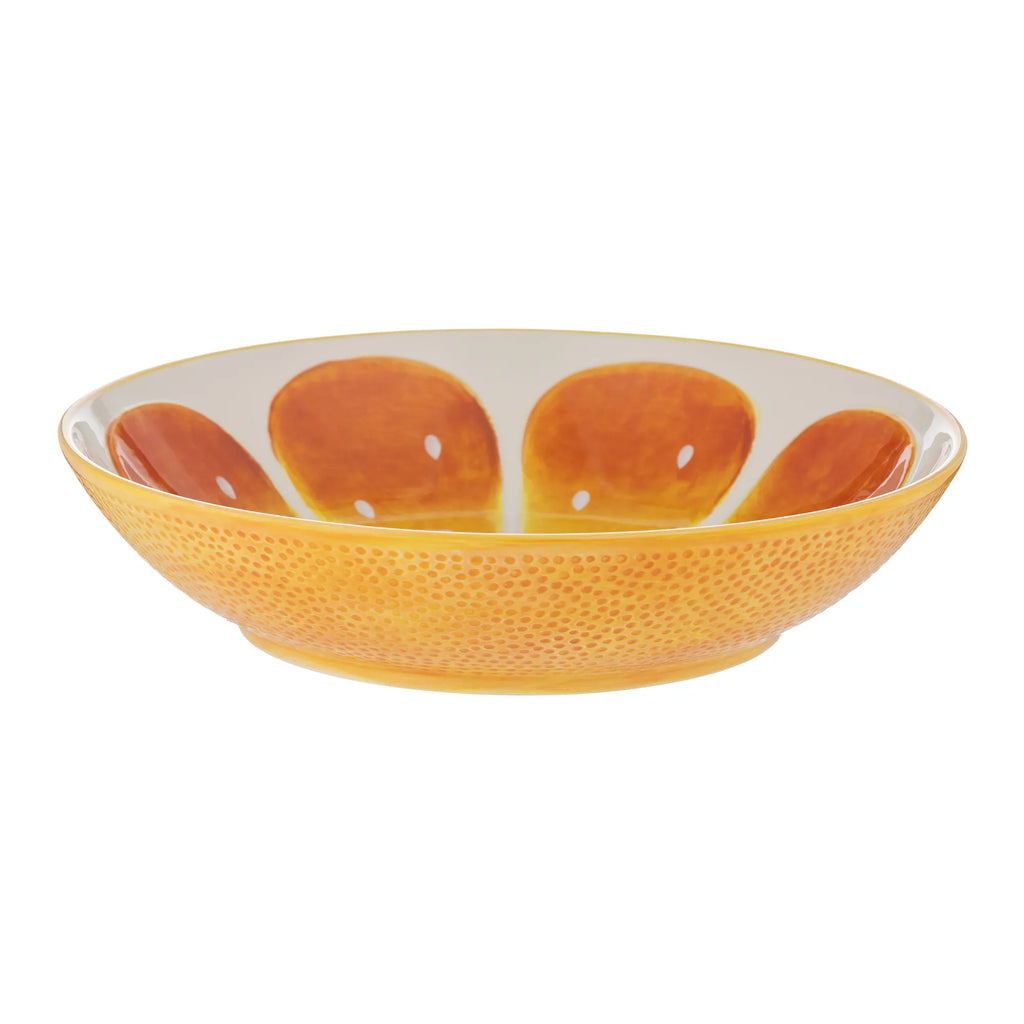 Typhoon World Foods Ceramic Orange Serving Bowl, 25cm