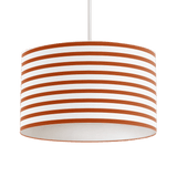 Shadowbright Orange and White Geometric Striped Lampshade