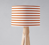 Shadowbright Orange and White Geometric Striped Lampshade