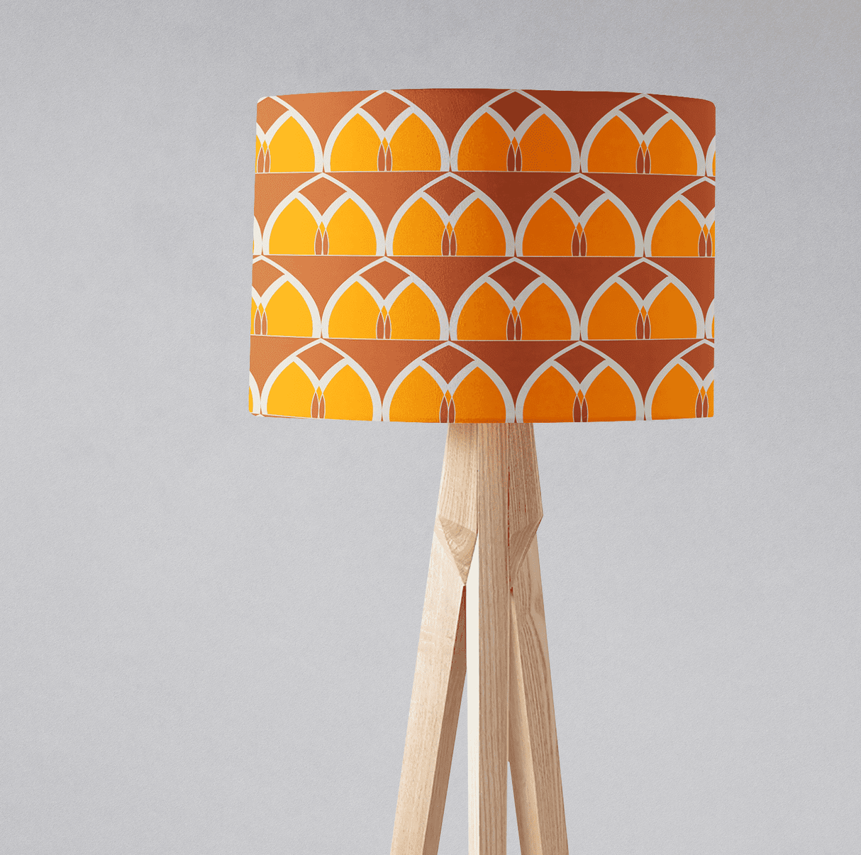 Shadowbright Orange and Yellow Geometric Arches Design Lampshade
