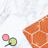 Shadowbright Handmade Orange Geometric Makeup Bag – 24cm x 19cm