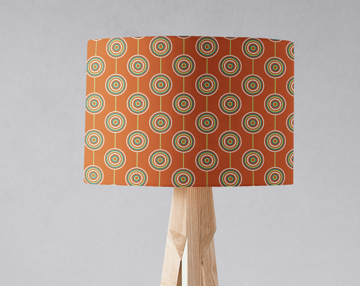 Shadowbright Orange Retro Circles Design Ceiling or Table Lampshade