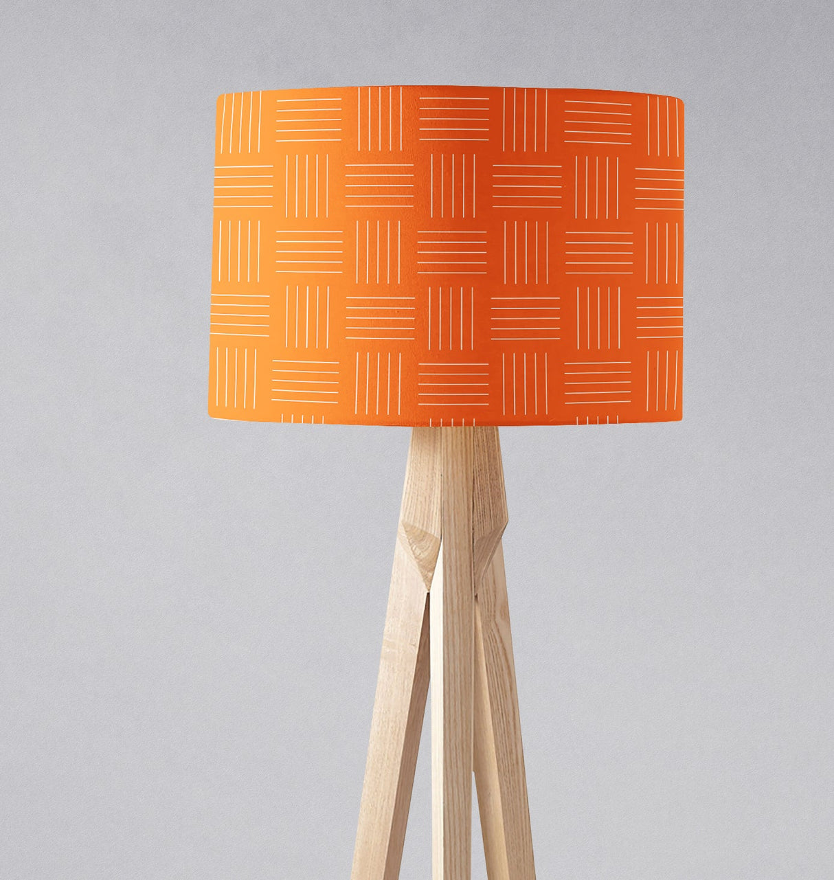 Shadowbright Orange Lines Geometric Contemporary Ceiling or Table Lampshade -  40cm