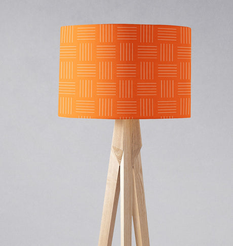 Shadowbright Orange Lines Geometric Contemporary Ceiling or Table Lampshade -  40cm