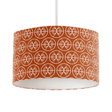 Shadowbright Orange and White Geometric Semi-Circle Design Lampshade