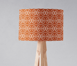 Shadowbright Orange and White Geometric Semi-Circle Design Lampshade