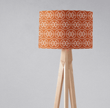 Shadowbright Orange and White Geometric Semi-Circle Design Lampshade