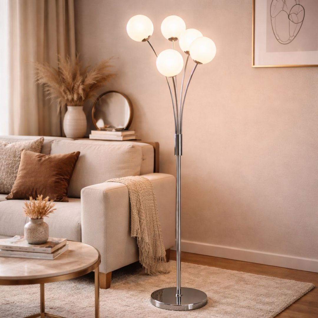 Pagazzi Jackson 5 Light Chrome Floor Lamp