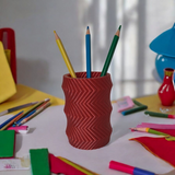 Filamora Studios Ribbed Pencil Holder Toothbrush Cup Desk Organiser