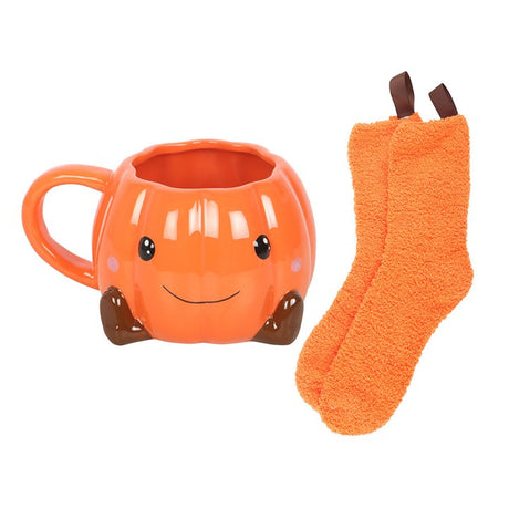 Blush & Bale Pumpkin Mug & Sock Gift Set - 500ml