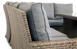 MINT Outdoor Palma Grey 9 Seater Corner Rattan Dining Lounge Set