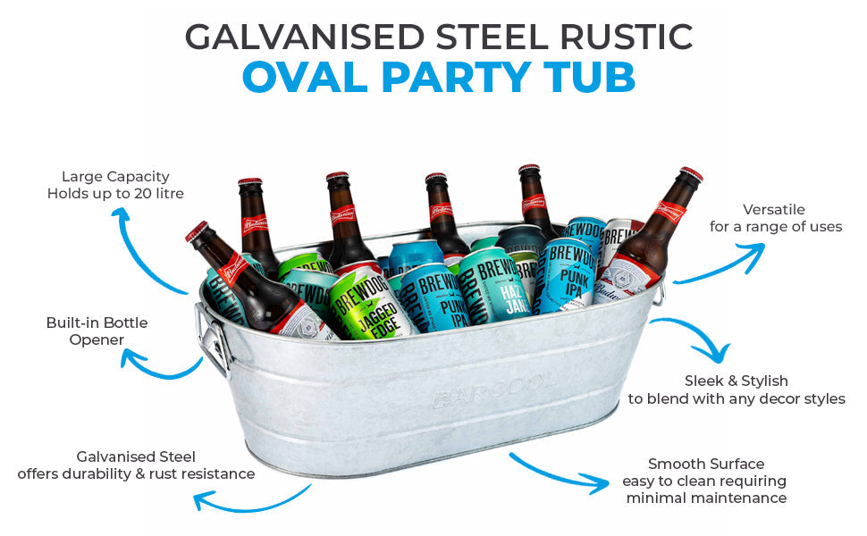 Subcold Barcool 20L Galvanised Steel Party Tub