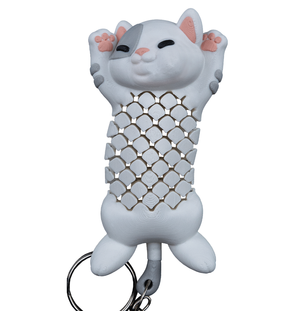 Filamora Studios Pat The Cat Keychain Flexi Fidget Toy