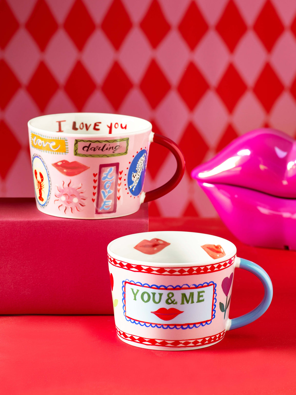Eleanor Bowmer With Love Mugs - Set of 2