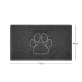 Nicoman "Paw Print" Embossed Loofah Textured Spaghetti Door Mat