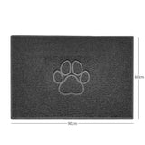 Nicoman "Paw Print" Embossed Loofah Textured Spaghetti Door Mat