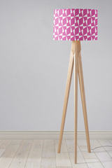 Shadowbright Pink Retro Geometric Lampshade, Ceiling or Table