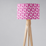 Shadowbright Pink Retro Geometric Lampshade, Ceiling or Table