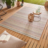 Indoor Outdoor Rug Pine Boho Stripe Design by The Rugs