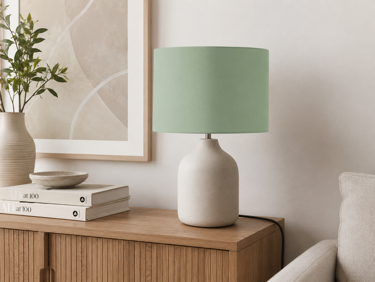 Shadowbright Plain Sage Green Lampshade, Ceiling  or Table Lamp Shade