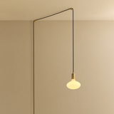 Tala Oval Plug-In Pendant Light in Brass