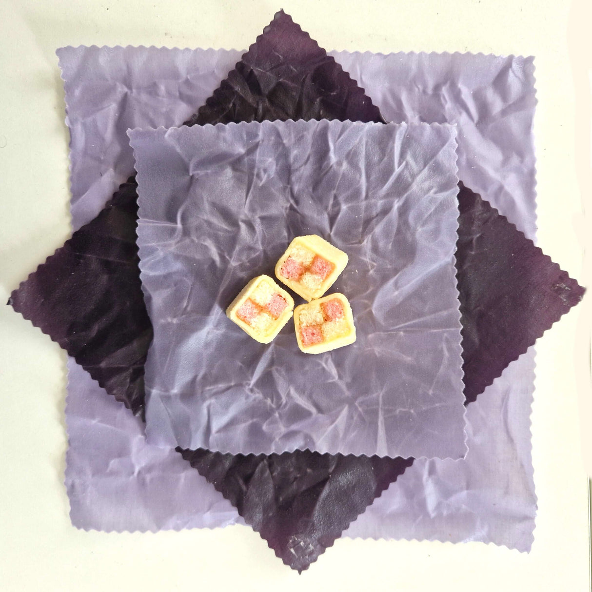 Honey Bee Good Earth Tones Plum Beeswax Wraps - Set of 3