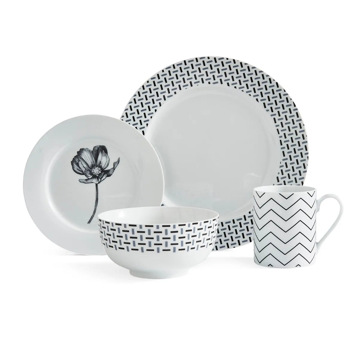 Home 16 Piece Stella Porcelain Dinner Set