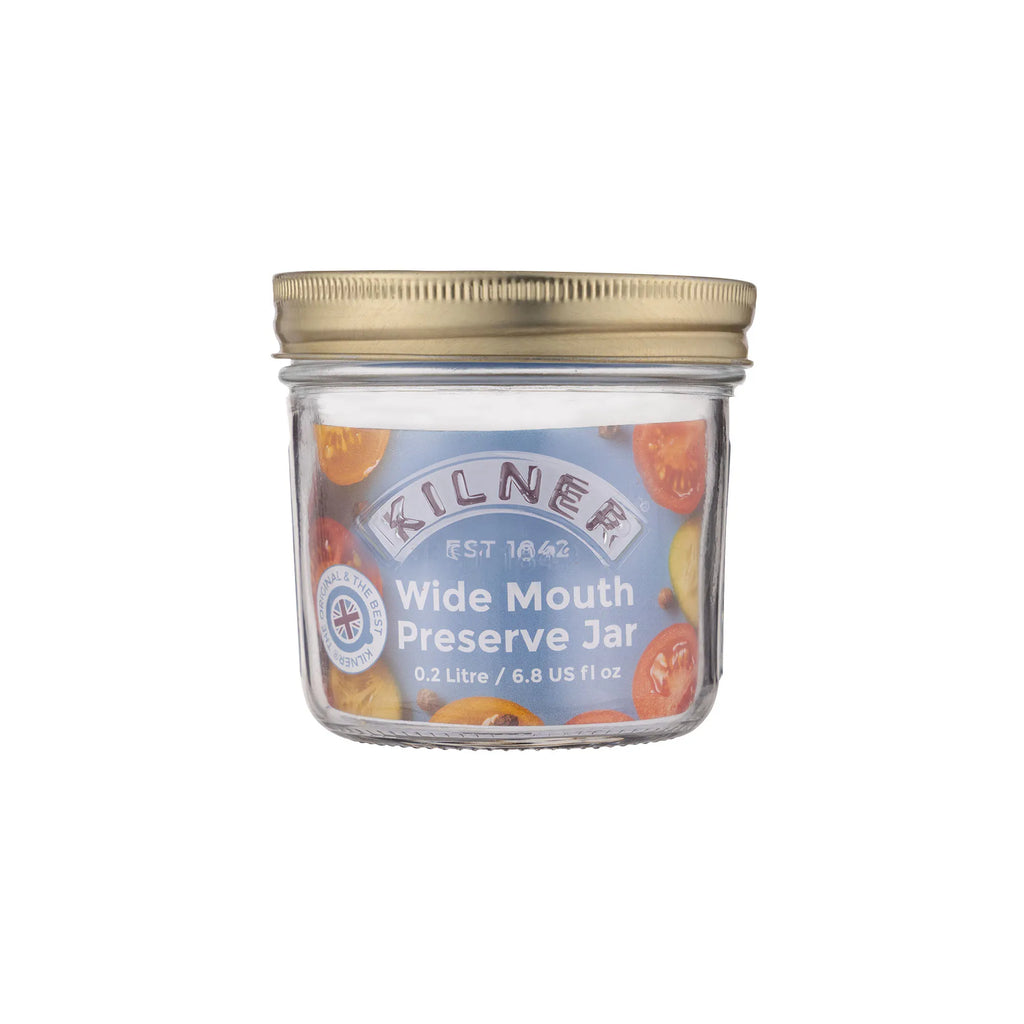 Kilner Wide Mouth Preserve Jar, 200 ml