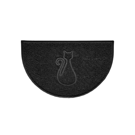 Nicoman Cat Embossed Halfmoon Spaghetti Indoor Outdoor Doormat