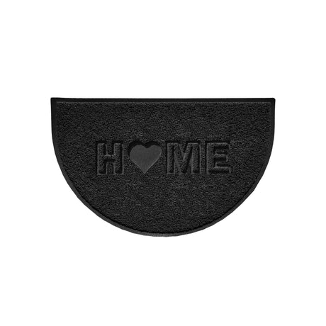 Nicoman Home Heart Embossed Halfmoon Spaghetti Indoor/Outdoor Doormat